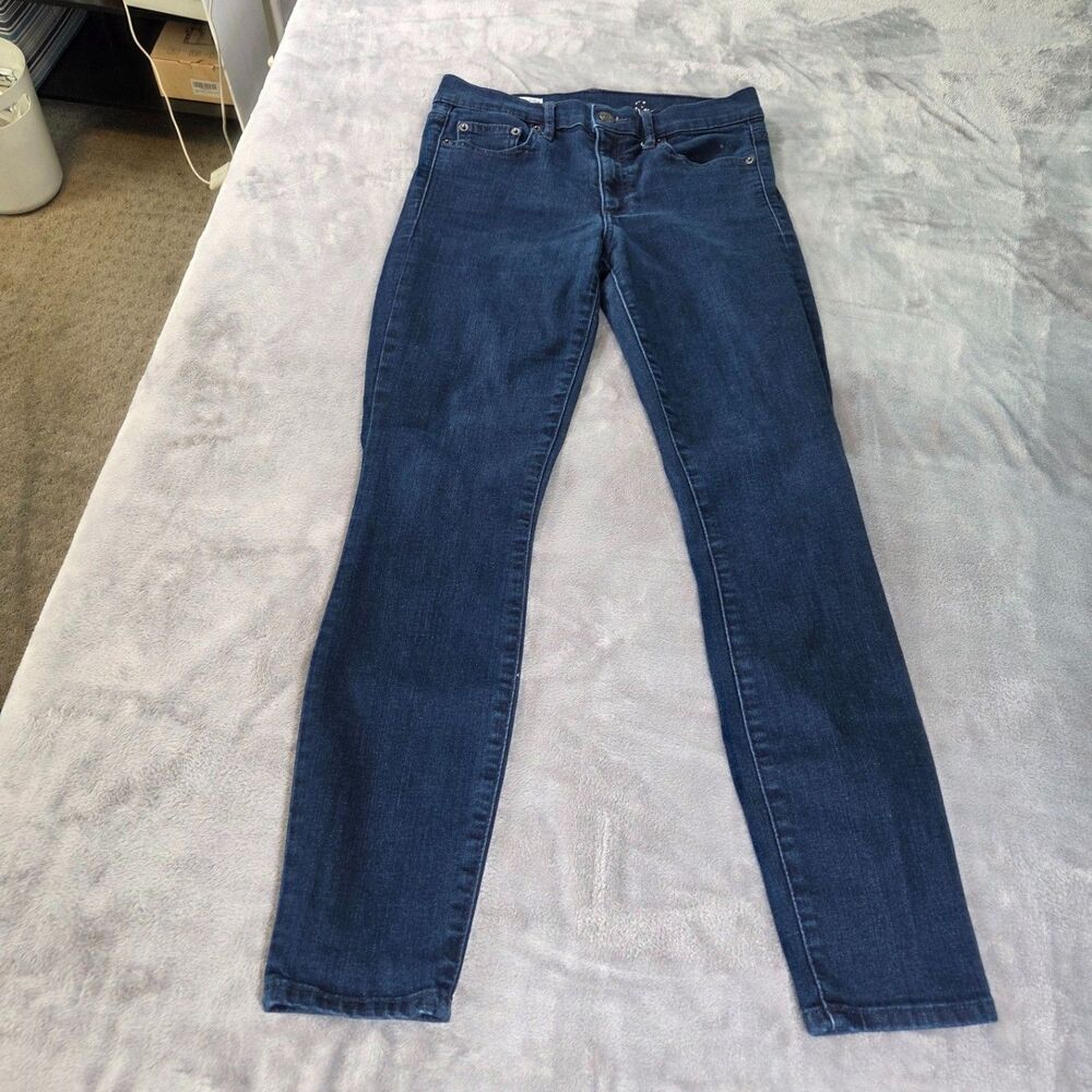 GAP Denim Blue Jeans True Skinny Size 26S Dark Wash High Rise Established 1969